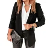 Damespakken Lente en zomer OL Temperament Professioneel slank jasje Dames Tops Blazer Dames Zwart