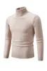 Suéteres masculinos 897504629 2023 outono/inverno cor sólida casual quente gola alta elegante suéter