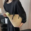 이브닝 가방 여성을위한 대용량 여름 해변 2023 Bohemian Straw Should Bag Boho 여성 디자이너 Rattan Woven Totes 핸드백