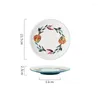 Pratos Europeu Cerâmica Jantar Pintado à Mão Flor Casa Sobremesa Frisada Design Decorativo Mesa Lanche Prato Cozinha Talheres