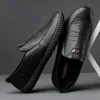 Dress Shoes Business Leather Men Summer Slip on Loafers Breathable Casual Soft Black Flats Driving Moccasins 231006