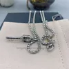 Collana con teschio Amuleto Pendenti da donna Mori per collane Designer di lusso Portachiavi placcati in argento in argento sterling Memento con pavé di diamanti neri TJXZ