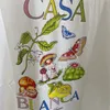 Mens Tshirts Casablanca Fruit Mushroom Butterfly Tshirts For Men Women T Shirt Tee Inside Taggar 231007