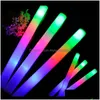 Andra evenemangsfestleveranser 12/15/30/60st Cheer Tube Stick Glow Sticks Dark Light For Bk Colorf Decoration Foam RGB LED Drop Delivery DHevt