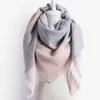 Банданы Durag, имитация кашемира, теплый шарф, клетчатая квадратная зимняя шаль, женское акриловое одеяло в тон, 231007