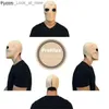 Máscaras de festa Máscara de terror Máscara de homem sem rosto Devil Creepy Face completa Capacete de látex Capacuto A alienígena capa da cabeça do carnaval Cosplay Halloween traje para adulto q231009