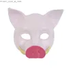 Party Masks 3D Realistic Wild Boar Face Mask Pig Face Cover Dress Up Party Animal Cosplay Rave Mask Halloween Masquerade Props Q231009