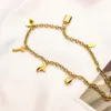 Collana con ciondolo placcato oro 18k Designer di marchi di lusso con quattro foglie Love Diamond Letters Lock Collana in acciaio inossidabile da donna di moda310S