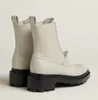 Bottines Funk pour femmes, Design d'hiver, boucle plaquée palladium, bottes Martin à semelle épaisse en cuir de veau, semelle en caoutchouc, bottines de moto pour marche EU35-40