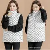 POCKET dames donsvesten Designer volledige bruine bloemenprint Luxe Hip Hop heren Downs Vest Warm katoen Doudoune Bovenkleding puffer jassen