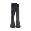 Men's Jeans Gradient Washed Sashes Flare Unisex Streetwear Baggy Y2K Bell-bottoms Haruku Loose Casual Denim Trousers