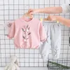 Conjuntos de ropa Primavera Otoño Moda Bebé Niña Ropa Niños Lindo Casual Camiseta Pantalones 2 Unids / set Traje deportivo para niños pequeños Chándales para niños 231007