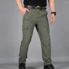 Calças masculinas outono casual leve exército militar calças compridas masculino à prova dwaterproof água secagem rápida carga acampamento macacão tático respirável