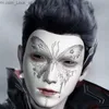 Party Masks Halloween new mechanical male mask handsome adult ancient Chinese costume party dress national style full face mask Q231007