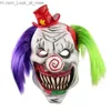Party Masks Horror Clown Latex Mask Scary Grimace Adult Full Head for Halloween Masquerade Party Costume Cosplay Fancy Dress Props Q231007