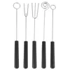 Dinnerware Sets 5pcs Stainless Steel Chocolate Dipping Fork Kebab Fondue Candy Caker Nuts Fruit DIY Decorating Tool