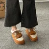 Kapdy 2023 jesień zimowe kobiety buty ciepłe pluszowe gumowe podeszwa damskie trampki mody mokazerze dziewcząt 231006