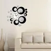 Adesivi murali Cerchi Specchio acrilico Stile moderno Orologio Decalcomania rimovibile Art Sticker Decor W0YF