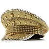 Partyhüte Designer-Hochzeitskappen für Männer und Frauen Silberne Pailletten mit Diamanten besetzte Pografiehüte Entenkappe Party Bash Flat Show Gorra 231007