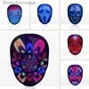 Theme Costume Hot Bluetooth RGB Light Up LED Mask DIY Picture Animation Text Halloween Christmas Carnival Come Glow Party Masks DecorL231008