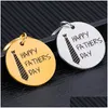 Keychains Lanyards Fathers Day Gifts Keychain Gift From Daughter Son Customized Key Chains Thanksgiving Birthday For Daddy Drop De Otxzh