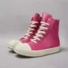 Slippare Bright Pink High Top Shoes Luxurious Ankle Sports Women's Fashionable Parkour Leather Winter Boots Ssneakers 231006