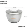 과일 야채 도구 Matic Electric Salad Spinner 음식 스트레이너 제작 도구 mtifunctional 와셔 건조기 믹서 드롭 배달 홈 dhnhh