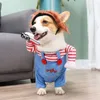 Hundkläder Pet Deadly Doll Costume Funny Halloween Chucky Costumes Cute Clothes Party Cosplay för hundkatter valp