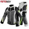 Andra Apparel New MotoBoy Brand Motorcykel Ridning Air Armor Popular Moto billig Summer Mesh Ventilation Gear Protective Jacket och Pant Suitl231007