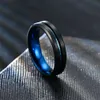 Nieuwe 6mm drie in één twee kleuren titanium roestvrijstalen ringvingerring voor mannen en vrouwen sieraden trouwring band anillos vintage roségouden accessoires groothandel