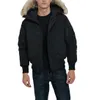 겨울 야외 레저 스포츠 다운 자켓 화이트 오리 바람 방향 파커 긴 가죽 칼라 모자 따뜻한 진짜 늑대 모피 세련된 클래식 어드벤처 코트 디자이너 재킷