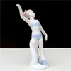 Obiekty dekoracyjne figurki seksowne porcelanowe balet wodny figura baletnica ceramiczna dziewczyna miniaturowa dekoracje pokoju rzemieślnicze pamiątki ozdoby 231007