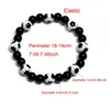 Strand Sport Style Black White Inspirational Resin Football Beads Bracelet For Men Casual Elastic Bracelets Fans Souvenir Gifts