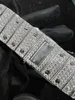 haute qualité moissanite 3 styles nouveau squelette VVS Moissanite montre glacée montre-bracelet passer diamants test ETA luxe saphir montres argent automatique