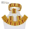Mukun Turkey Big Nigeria Kobiet Zestawy biżuterii Dubaj Gold Kolor Zestaw biżuterii ślubne ślubne afrykańskie koraliki Akcesoria Design331z