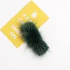 2 stks/partij 7 cm Echt Bont Pompom Ballen Pom Poms Winter Vrouwen DIY Voor Haarspelden Haarband Hoeden Cap Handschoenen sleutelhanger