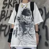 Cool Wit Hip Hop Luffy T-shirt Streetwear Mannen Vrouwen Japanse Cool Punk Oversized Tops Mannen Zomer Half Mouw Een Stuk t-shirt C1226e