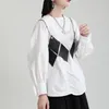 Pasy kobiety seksowne skórzane szelki talia Chian Jewelry Akcesoria Gothic Punk Y2K Style codzienne ubranie Cool Rhombus