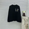 Collar suéter hombres mujeres sudadera diseñador de lujo cuello redondo sudadera con capucha 1v graffiti manga larga camiseta casual jersey abrigo S-2XL