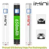 Shenzhen Factory Battery Imini 650mAh Battery 14mm ARI 1.8-4.2V Preheat Variable Voltage VV Batteries 510 Cartridges Carts Preheat 510 Battery Vape Pen Rechargeable