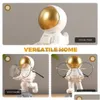 Other Desk Accessories Wholesale Glasses Bracket Desktop Astronaut Pen Stand Sunglass Modeling Decorative Eyeglass Holder Natural Re Dhv8O