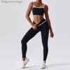 Active Set Seamless Women Yoga Set Workout Shirts Sport Pants Bra Gym Suits Fitness Shorts kläder Hög midja Rinnande leggings Sports SetSL231007