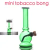 Atacado colorido MINI Verde Hookah Barato Viagem de vidro água dab rig bong com metal tabaco fumar tigela presente de natal