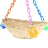 Other Bird Supplies Basket Swing Parrot Training Toys Bamboo Colorful Chew Hanging Nest Quaker Parrotlet Budgie Cage Accessories