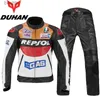 Others Apparel Duhan Motorcycle Riding Suit Men's Four Seasons Motorcycle Suit PU Leather Jacket Racing Suit Motorcycle Suit Set WaterproofL231008