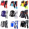 Altro Abbigliamento Set attrezzatura da corsa per motocross 180 360 Pantaloni MX Combo Mountain Outfit Offroad Men Dirt Bike SuitL231007