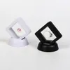 Fashion PE -fall visar fyrkantiga 3D -album Floating Frame Holder Black White Nail Coin Box Jewelry Show Fall för present F2678 Miase