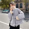 女性のトレンチコート短い綿パッドジャケット韓国のルーズラムウール小さなキルティング日本のトレンドh554