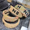 23SS Designer Wool Sticking Pannband Kvinnor Letter Printing Brodery Wide-BRIMED HÅRBANDS HEADWRAP SOMMER Tyg Tyg Huvudbonader