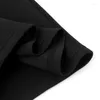 Vestidos casuales Negro elegante para damas de oficina con cuello en v manga bodycon de cintura alta media pantorrilla moda formal vestido de trabajo de negocios